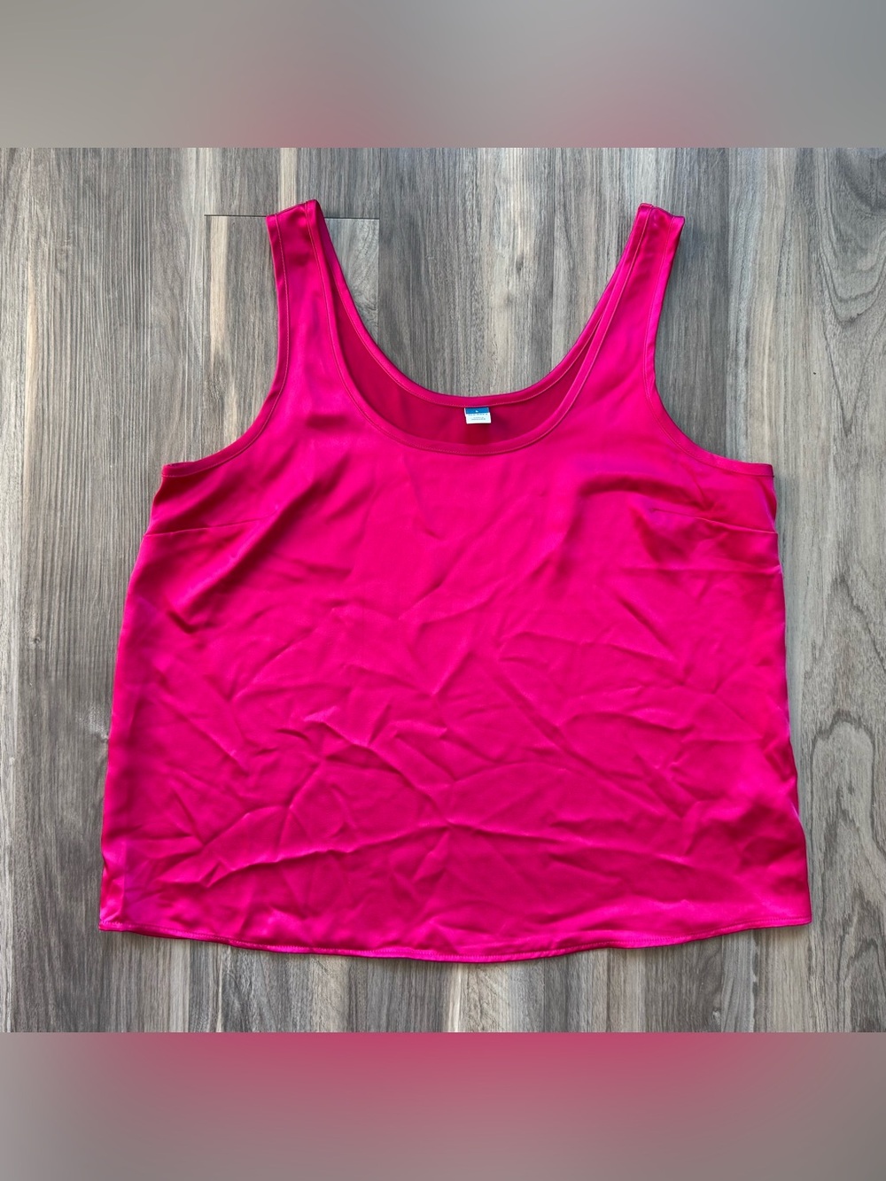 Old Navy Magenta Satin Tank Top Size L